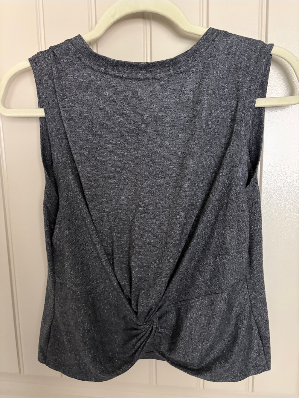 Athleta Women's Dark Heather Gray Sleeveless Muscle Tank - Picture 3 of 4